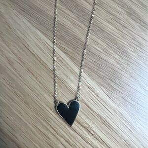 Solid 14k gold heart necklace.